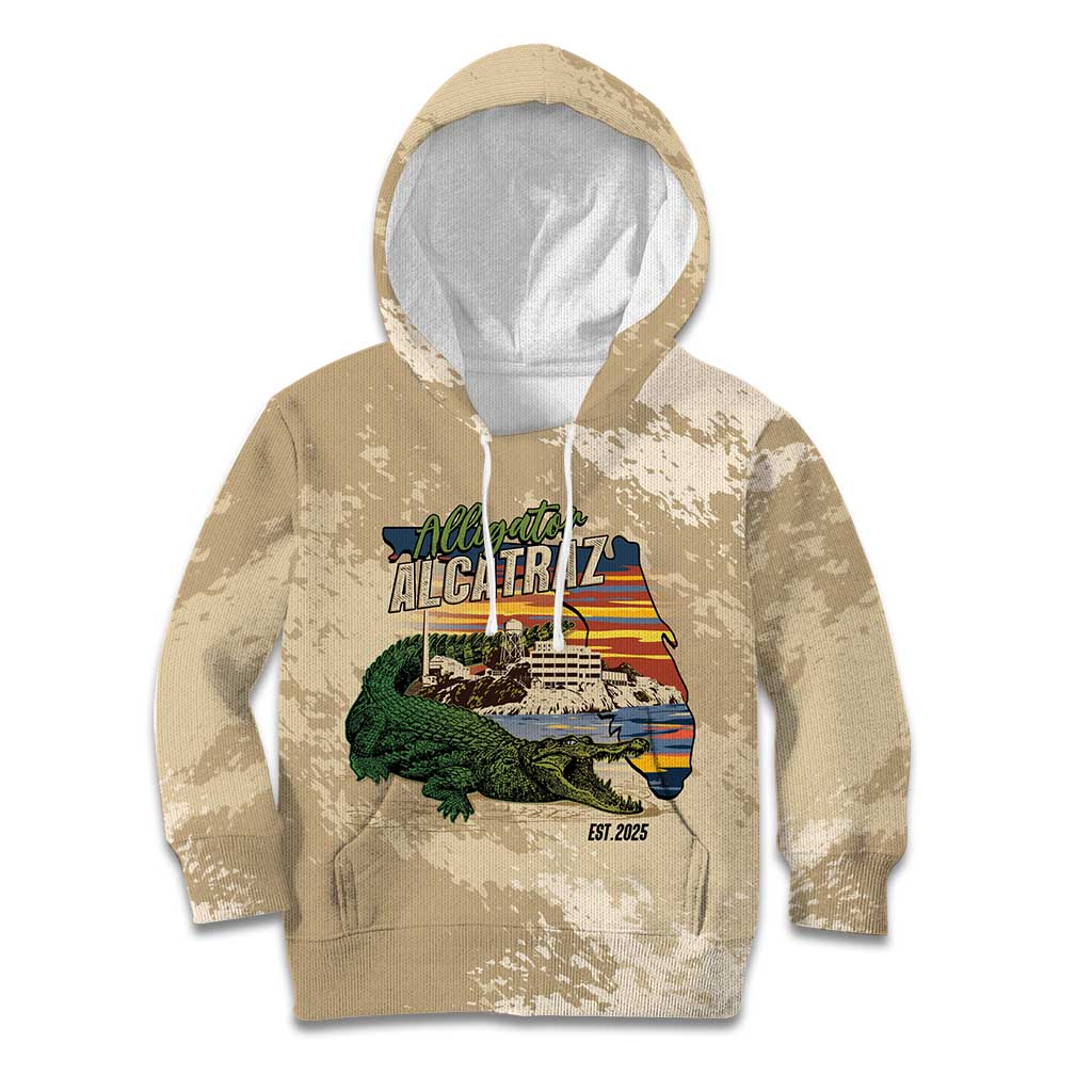 Alligator Alcatraz Retro Kid Hoodie The Swamp - Wonder Print Shop