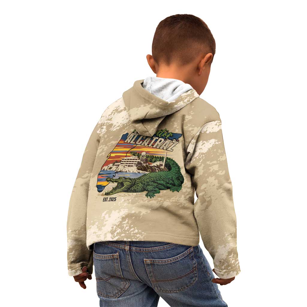 Alligator Alcatraz Retro Kid Hoodie The Swamp - Wonder Print Shop
