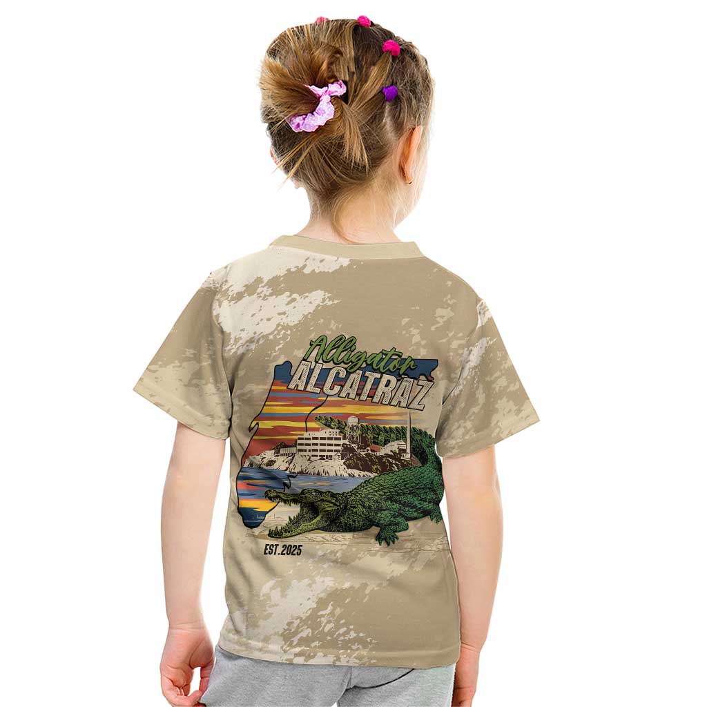 Alligator Alcatraz Retro Kid T Shirt The Swamp - Wonder Print Shop