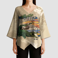 Alligator Alcatraz Retro Kimono Sleeve Blouse The Swamp - Wonder Print Shop