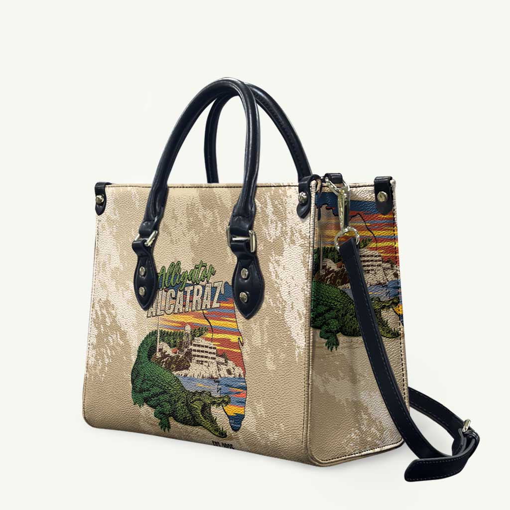 Alligator Alcatraz Retro Leather Bag The Swamp - Wonder Print Shop