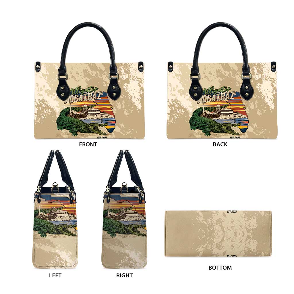 Alligator Alcatraz Retro Leather Bag The Swamp - Wonder Print Shop