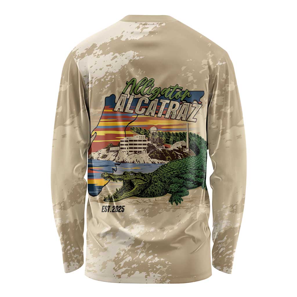 Alligator Alcatraz Retro Long Sleeve Shirt The Swamp - Wonder Print Shop