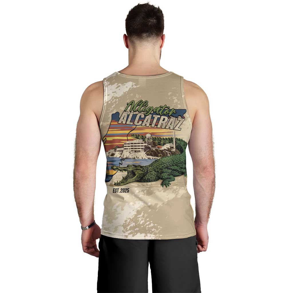 Alligator Alcatraz Retro Men Tank Top The Swamp - Wonder Print Shop