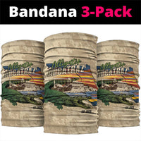 Alligator Alcatraz Retro Neck Gaiter The Swamp - Wonder Print Shop