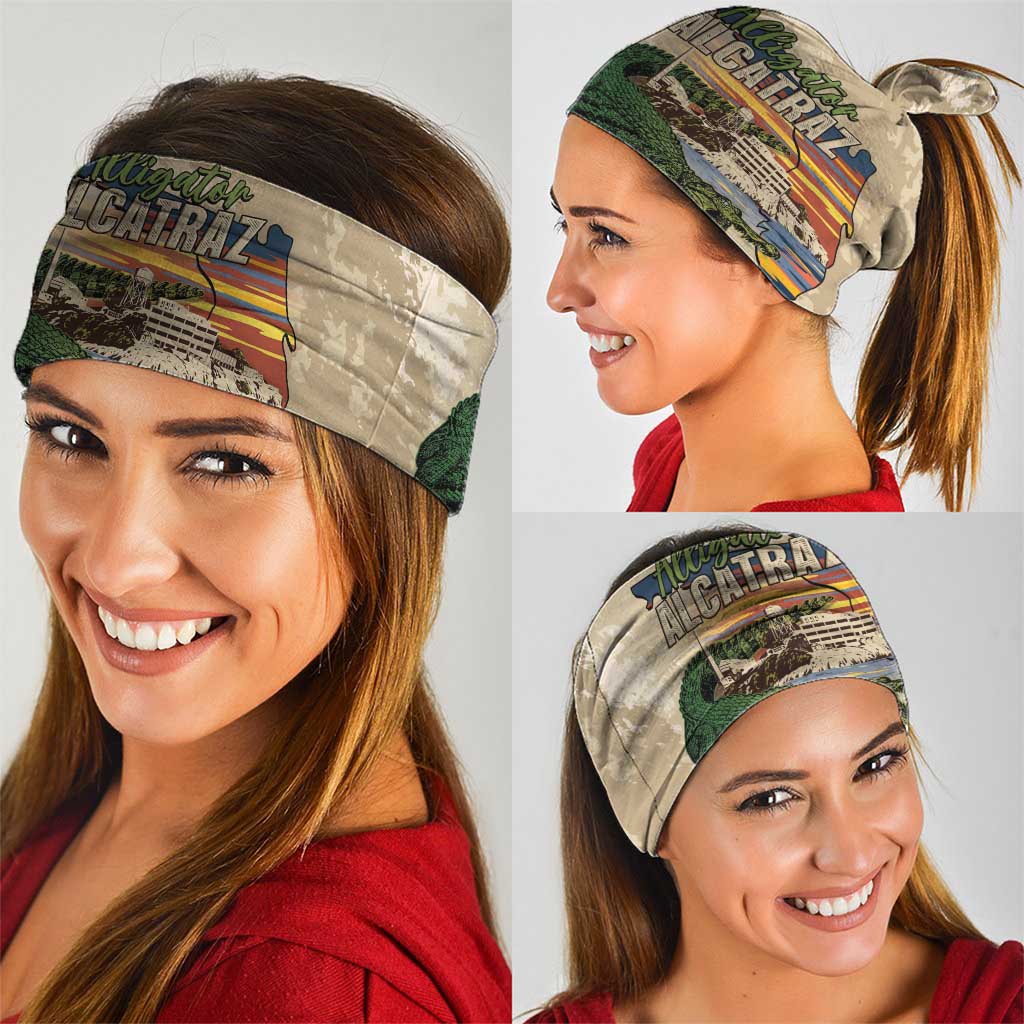 Alligator Alcatraz Retro Neck Gaiter The Swamp - Wonder Print Shop