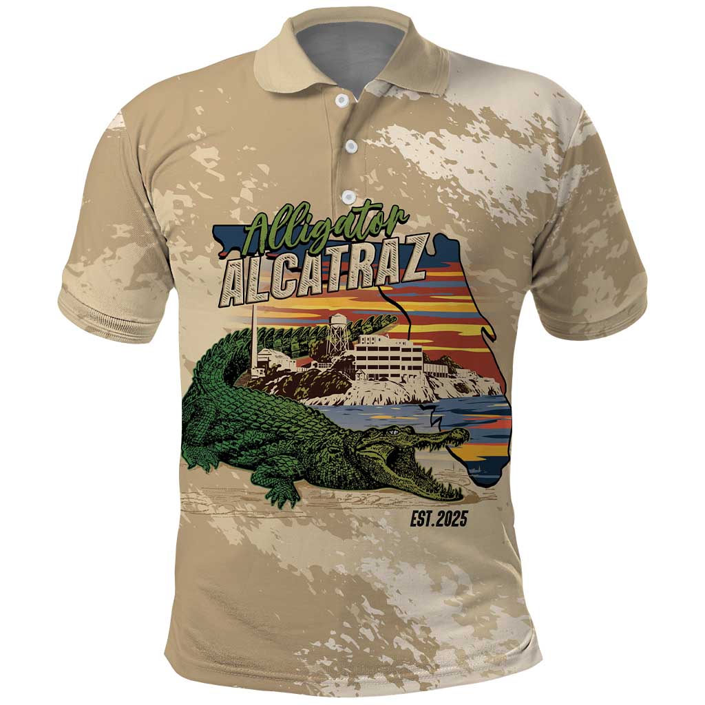 Alligator Alcatraz Retro Polo Shirt The Swamp - Wonder Print Shop