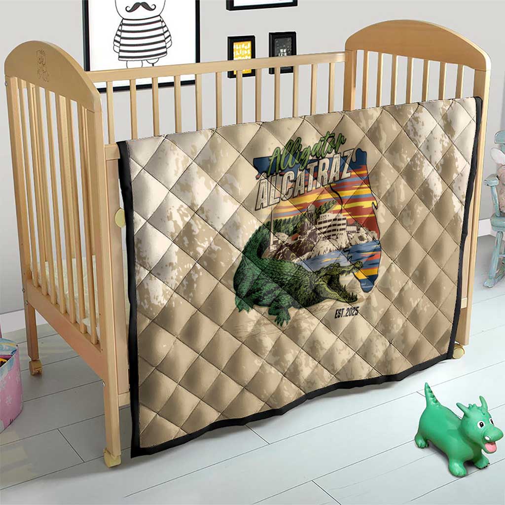 Alligator Alcatraz Retro Quilt The Swamp - Wonder Print Shop