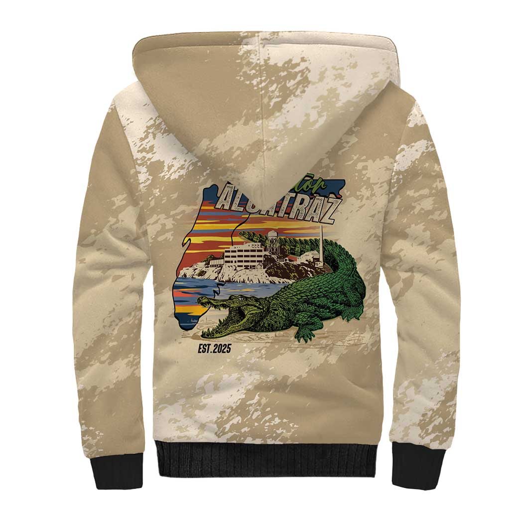 Alligator Alcatraz Retro Sherpa Hoodie The Swamp - Wonder Print Shop