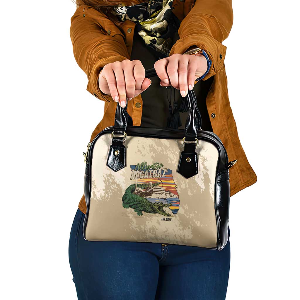 Alligator Alcatraz Retro Shoulder Handbag The Swamp - Wonder Print Shop