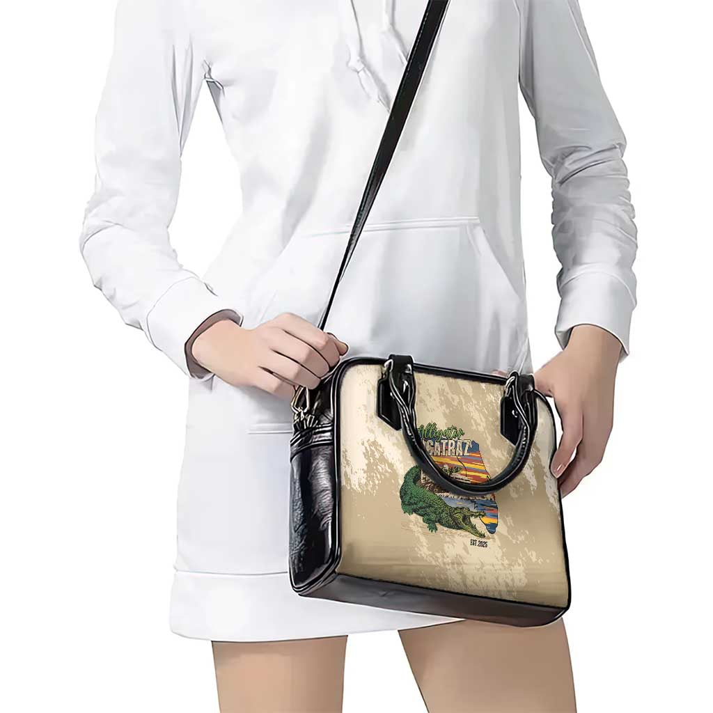 Alligator Alcatraz Retro Shoulder Handbag The Swamp - Wonder Print Shop