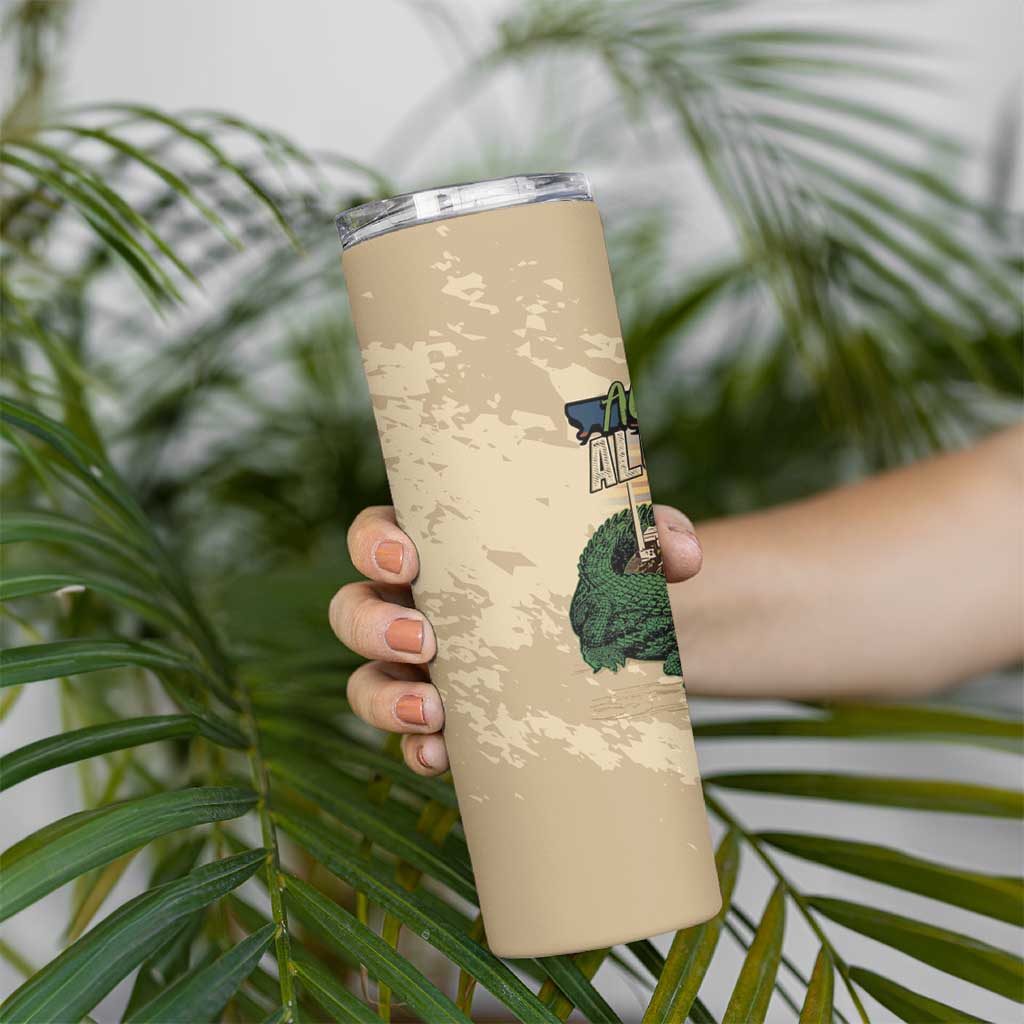 Alligator Alcatraz Retro Skinny Tumbler The Swamp - Wonder Print Shop