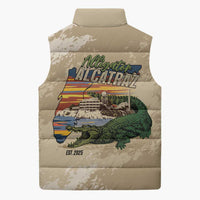 Alligator Alcatraz Retro Sleeveless Puffer Jacket The Swamp - Wonder Print Shop
