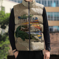 Alligator Alcatraz Retro Sleeveless Puffer Jacket The Swamp - Wonder Print Shop