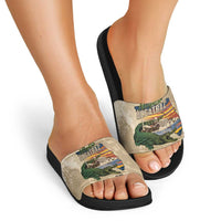 Alligator Alcatraz Retro Slide Sandals The Swamp - Wonder Print Shop