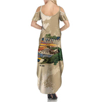 Alligator Alcatraz Retro Summer Maxi Dress The Swamp - Wonder Print Shop