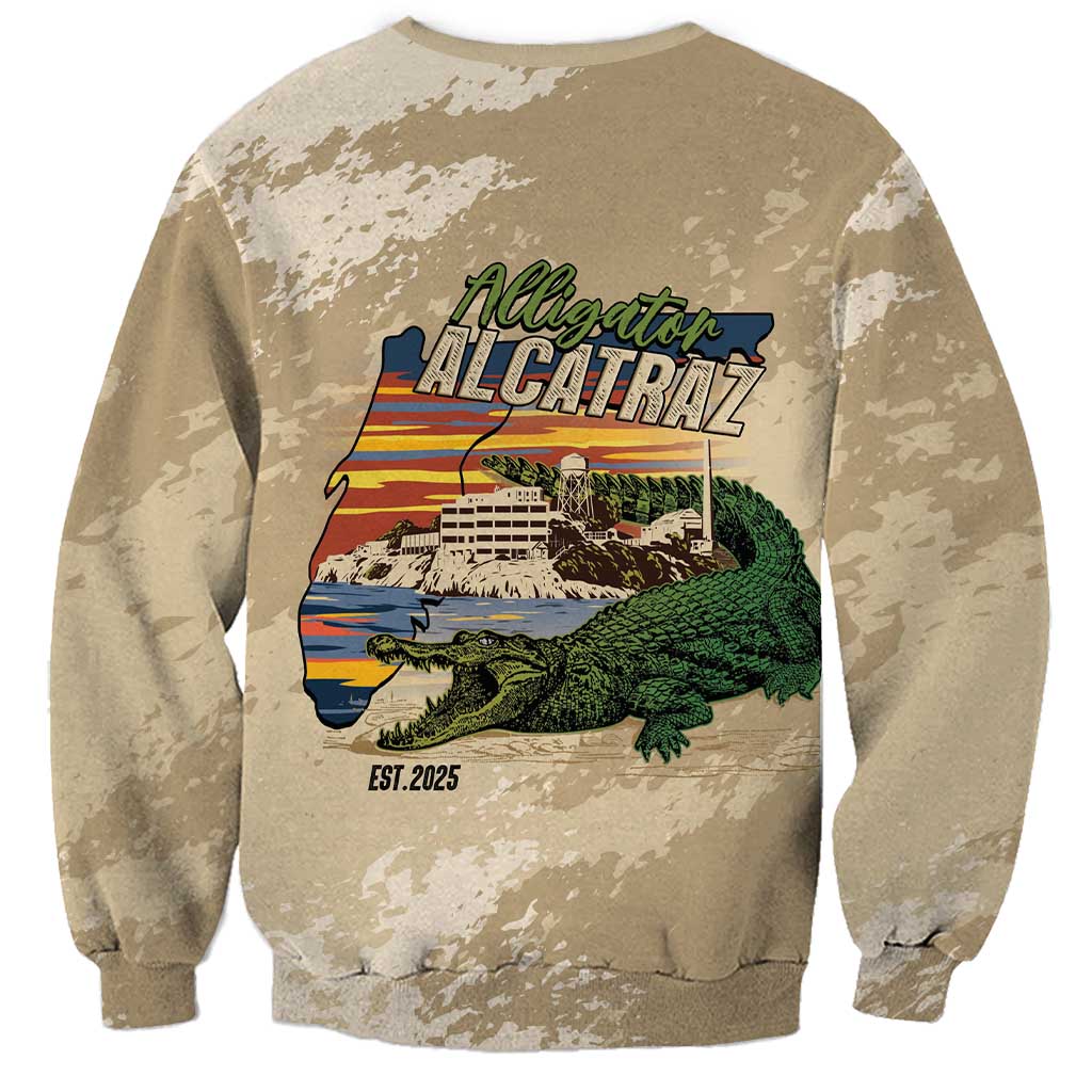 Alligator Alcatraz Retro Sweatshirt The Swamp - Wonder Print Shop