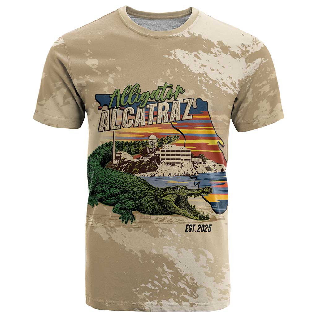 Alligator Alcatraz Retro T Shirt The Swamp - Wonder Print Shop