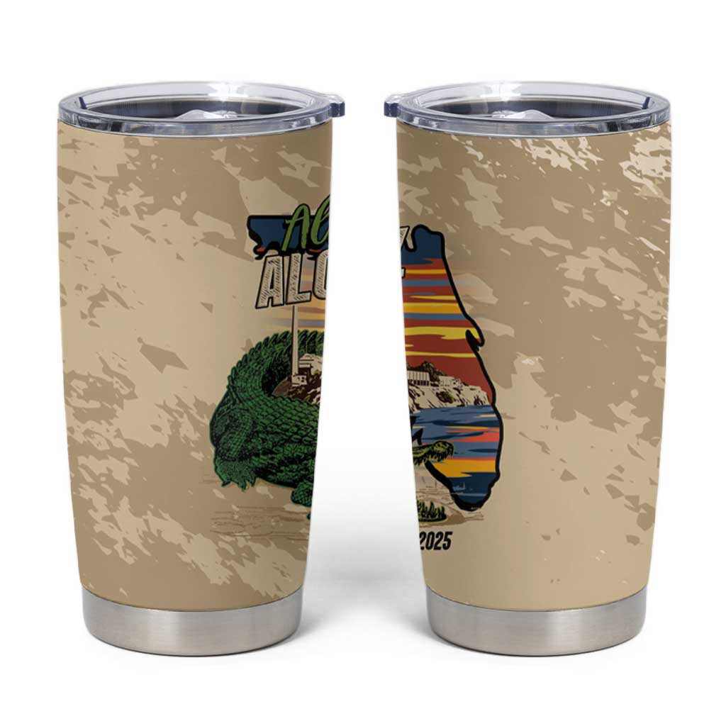 Alligator Alcatraz Retro Tumbler Cup The Swamp - Wonder Print Shop