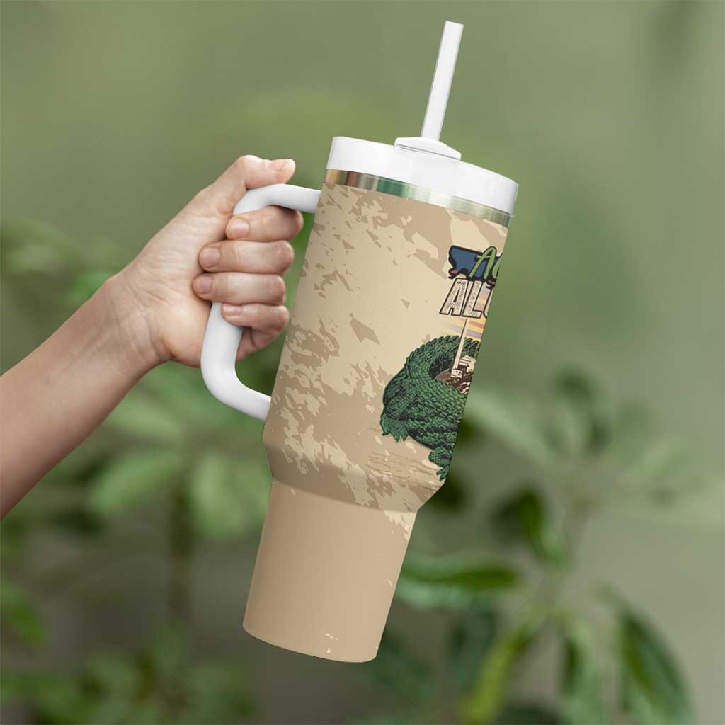 Alligator Alcatraz Retro Tumbler With Handle The Swamp - Wonder Print Shop
