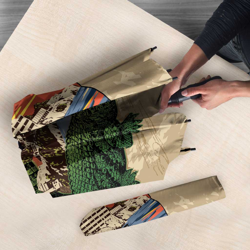 Alligator Alcatraz Retro Umbrella The Swamp - Wonder Print Shop