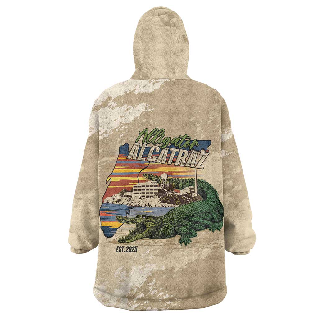 Alligator Alcatraz Retro Wearable Blanket Hoodie The Swamp - Wonder Print Shop