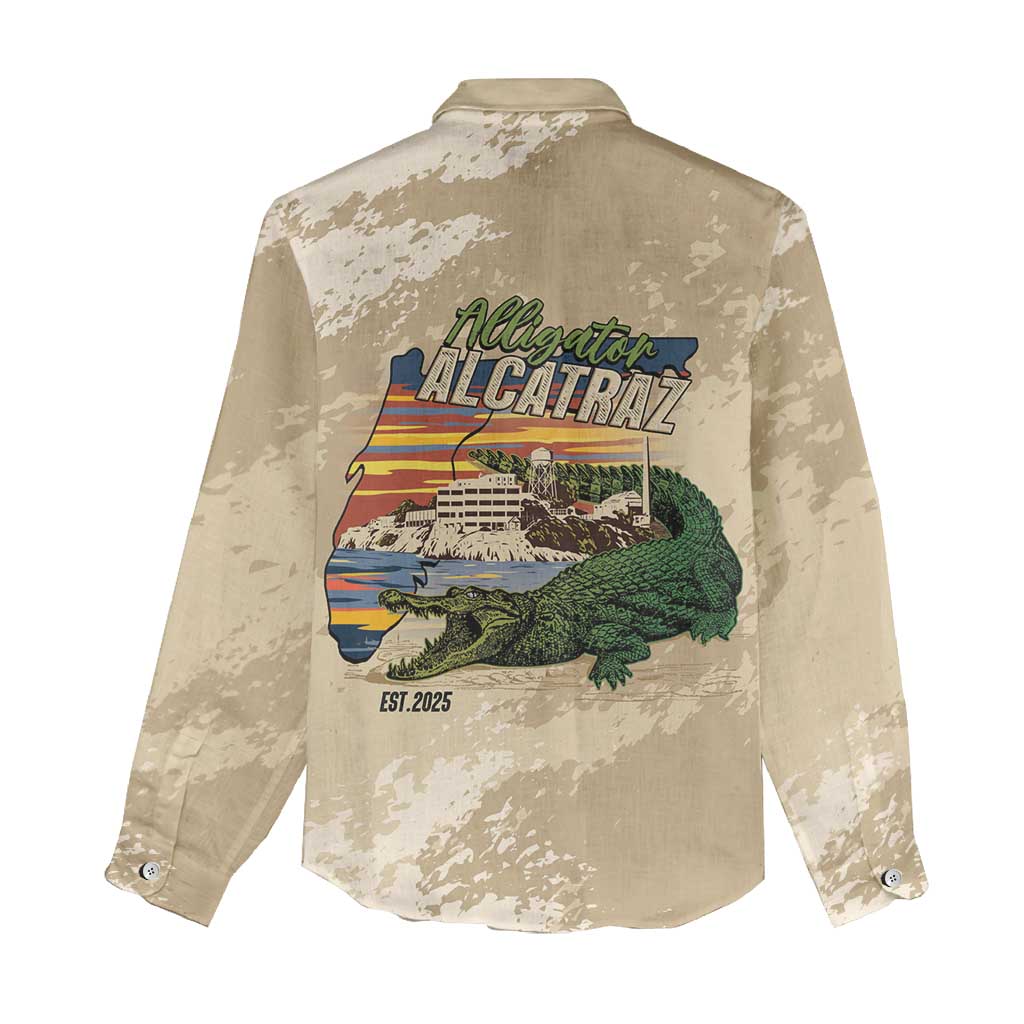 Alligator Alcatraz Retro Women Casual Shirt The Swamp - Wonder Print Shop