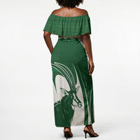 Zimbabwe Sables Afro Batik Personalized Off Shoulder Maxi Dress