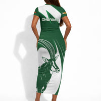 Zimbabwe Sables Afro Batik Personalized Short Sleeve Bodycon Dress