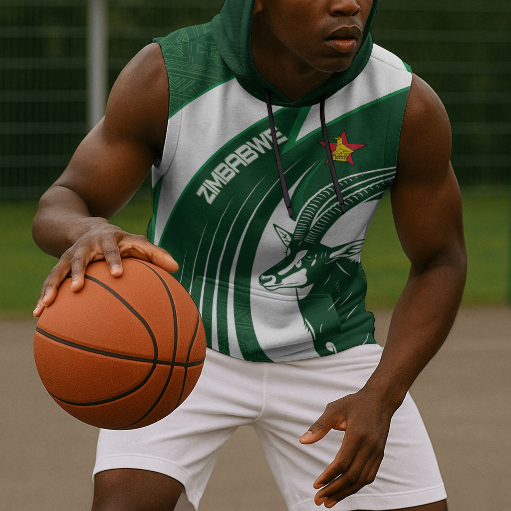Zimbabwe Sables Afro Batik Personalized Sleeveless Hoodie