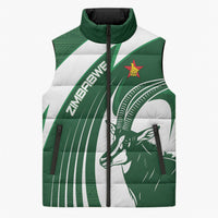 Zimbabwe Sables Afro Batik Personalized Sleeveless Puffer Jacket