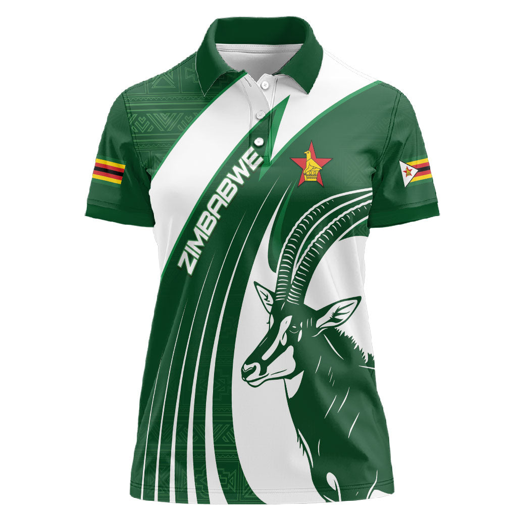 Zimbabwe Sables Afro Batik Personalized Women Polo Shirt