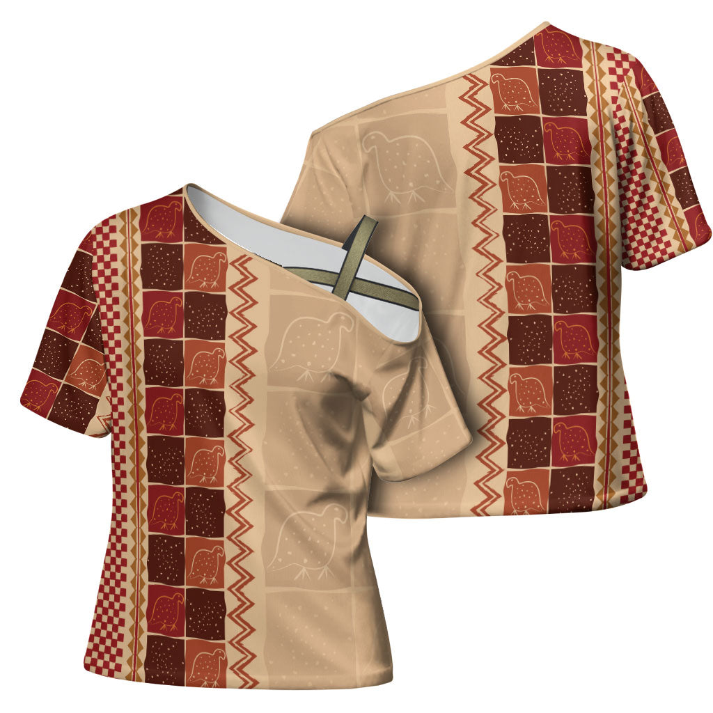 Zimbabwe Heritage Kudhinda Inspired Print Cross Shoulder Shirt