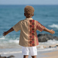 Zimbabwe Heritage Kudhinda Inspired Print Kid Hawaiian Shirt