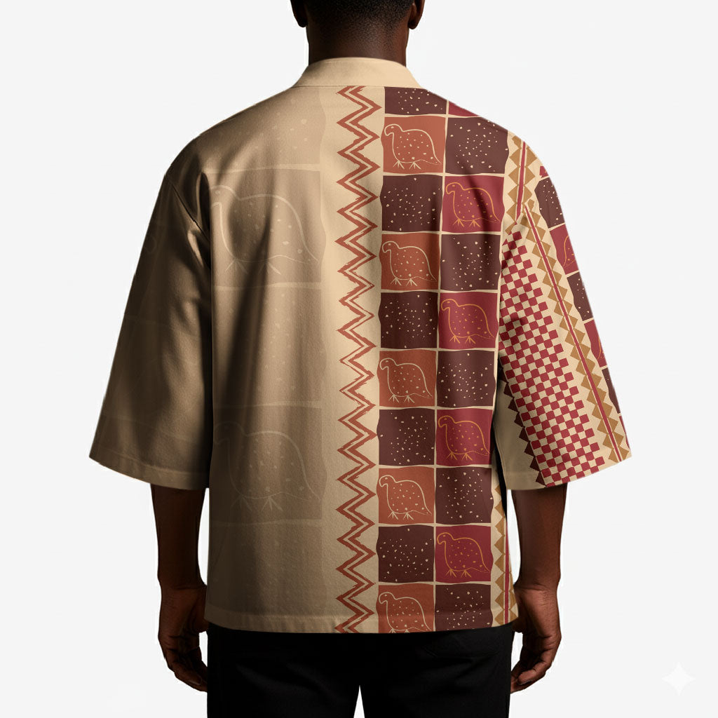 Zimbabwe Heritage Kudhinda Inspired Print Kimono