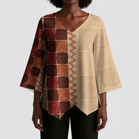 Zimbabwe Heritage Kudhinda Inspired Print Kimono Sleeve Blouse