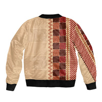 Zimbabwe Heritage Kudhinda Inspired Print Sleeve Zip Bomber Jacket
