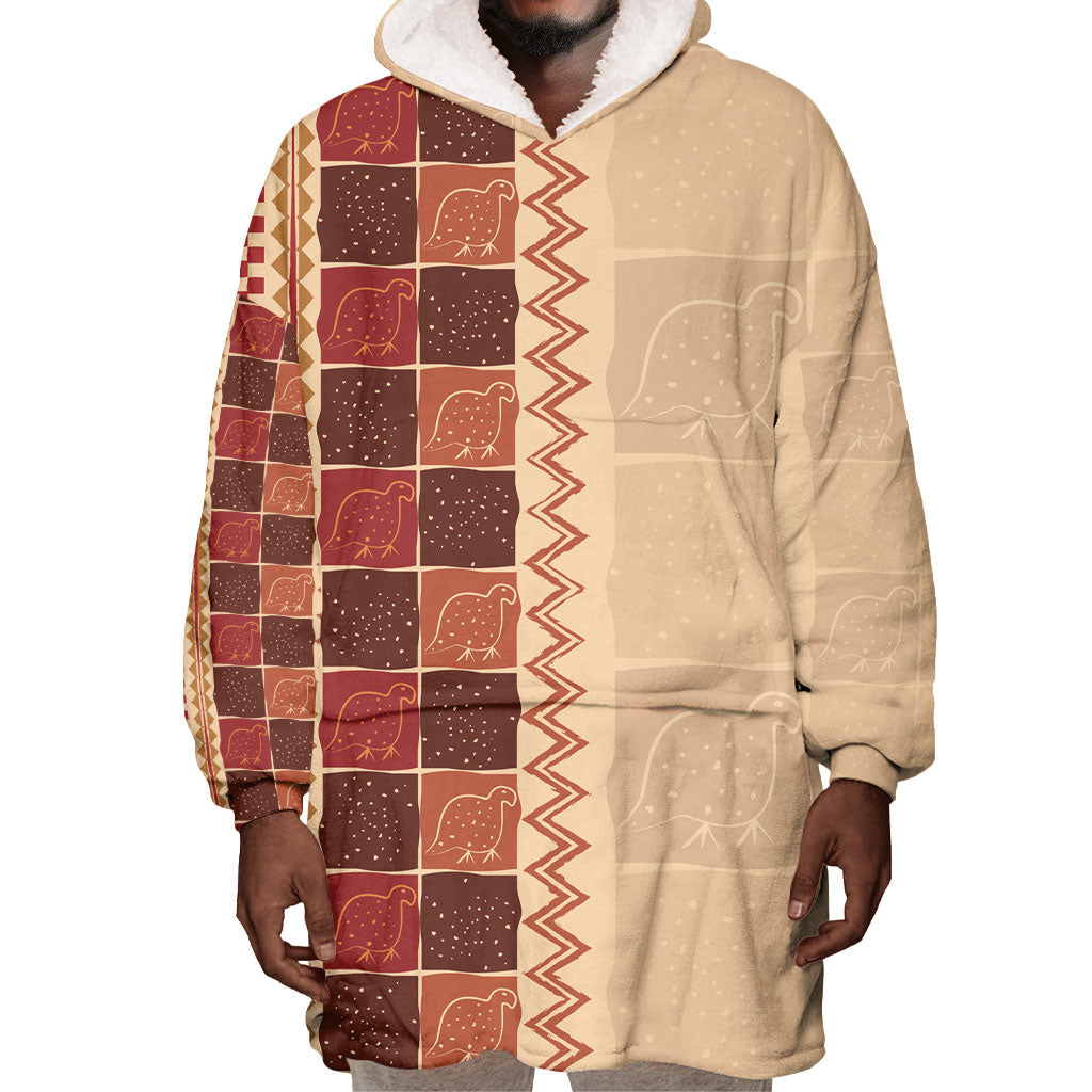 Zimbabwe Heritage Kudhinda Inspired Print Wearable Blanket Hoodie