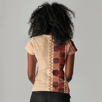 Zimbabwe Heritage Kudhinda Inspired Print Women V-Neck T-Shirt