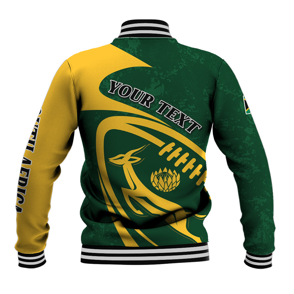 Personalised South Africa Rugby 2023 Baseball Jacket Bokke Champions Sporty Dynamics LT7 - Wonder Print Shop