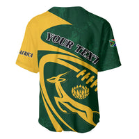 Personalised South Africa Rugby 2023 Baseball Jersey Bokke Champions Sporty Dynamics LT7 - Wonder Print Shop