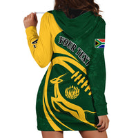 Personalised South Africa Rugby 2023 Hoodie Dress Bokke Champions Sporty Dynamics - Wonder Print Shop