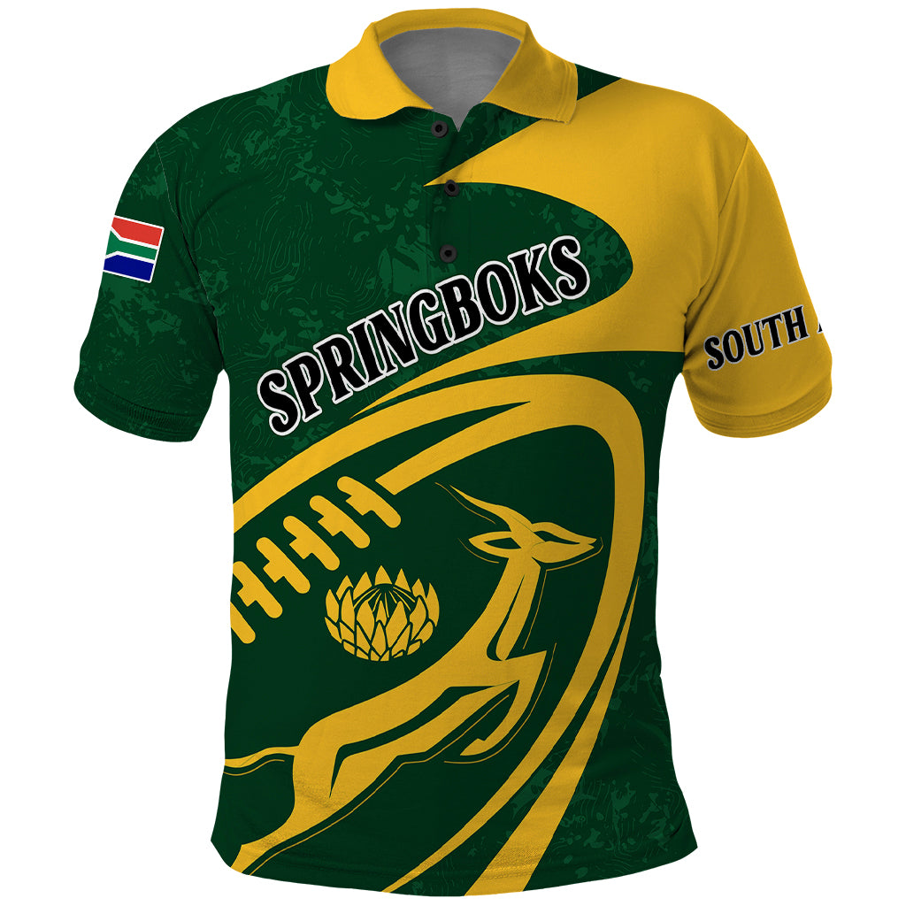 Personalised South Africa Rugby 2023 Polo Shirt Bokke Champions Sporty Dynamics - Wonder Print Shop