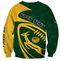 Personalised South Africa Rugby 2023 Sweatshirt Bokke Champions Sporty Dynamics - Wonder Print Shop