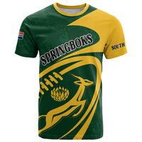 Personalised South Africa Rugby 2023 T Shirt Bokke Champions Sporty Dynamics - Wonder Print Shop