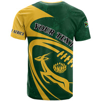 Personalised South Africa Rugby 2023 T Shirt Bokke Champions Sporty Dynamics - Wonder Print Shop