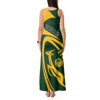 Personalised South Africa Rugby 2023 Tank Maxi Dress Bokke Champions Sporty Dynamics - Wonder Print Shop