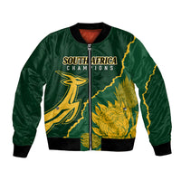 Personalised South Africa Rugby 2023 Bomber Jacket Bokke Champions Kente Ethnic LT7 - Wonder Print Shop