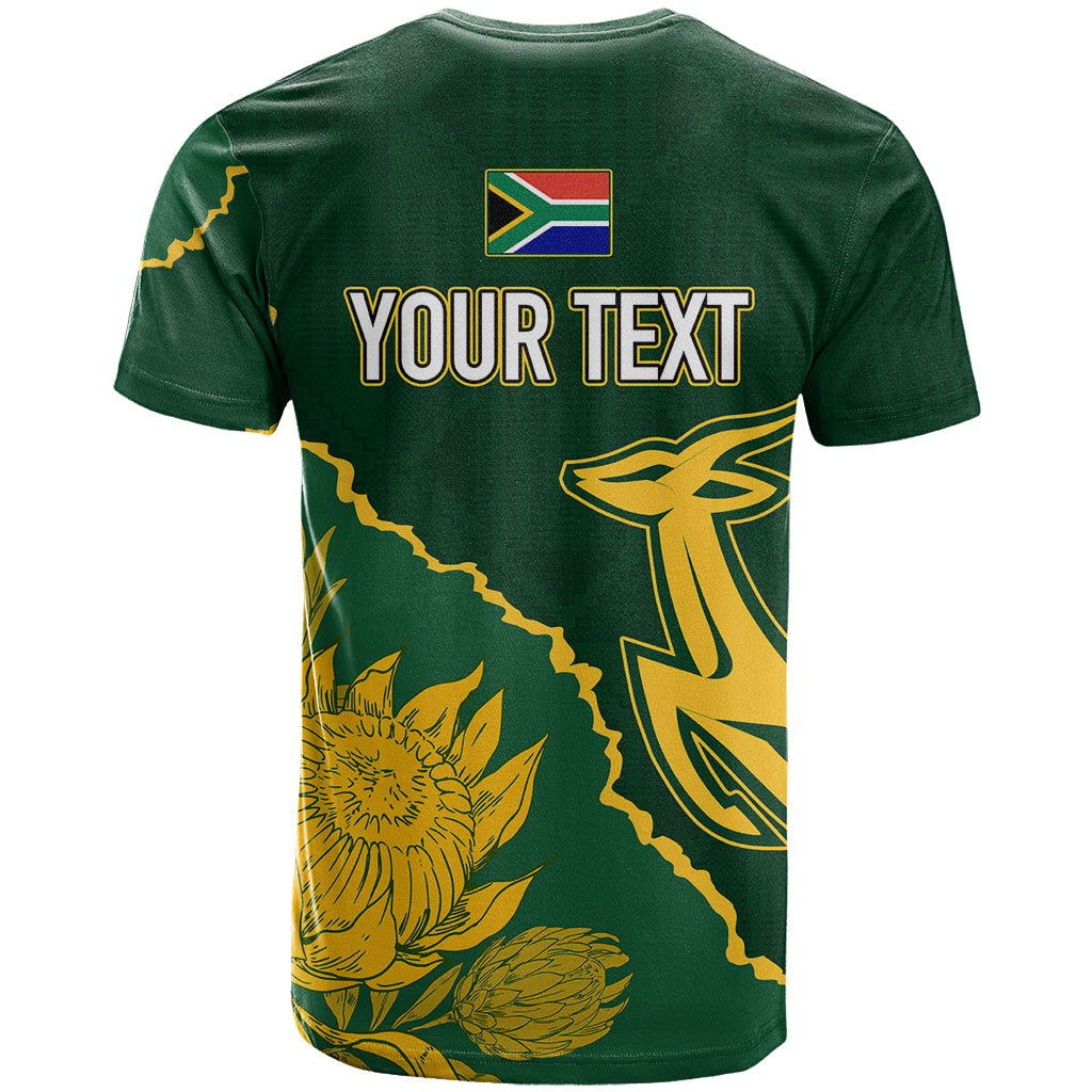 Personalised South Africa Rugby 2023 T Shirt Bokke Champions Kente Ethnic - Wonder Print Shop