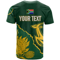 Personalised South Africa Rugby 2023 T Shirt Bokke Champions Kente Ethnic - Wonder Print Shop